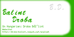 balint droba business card